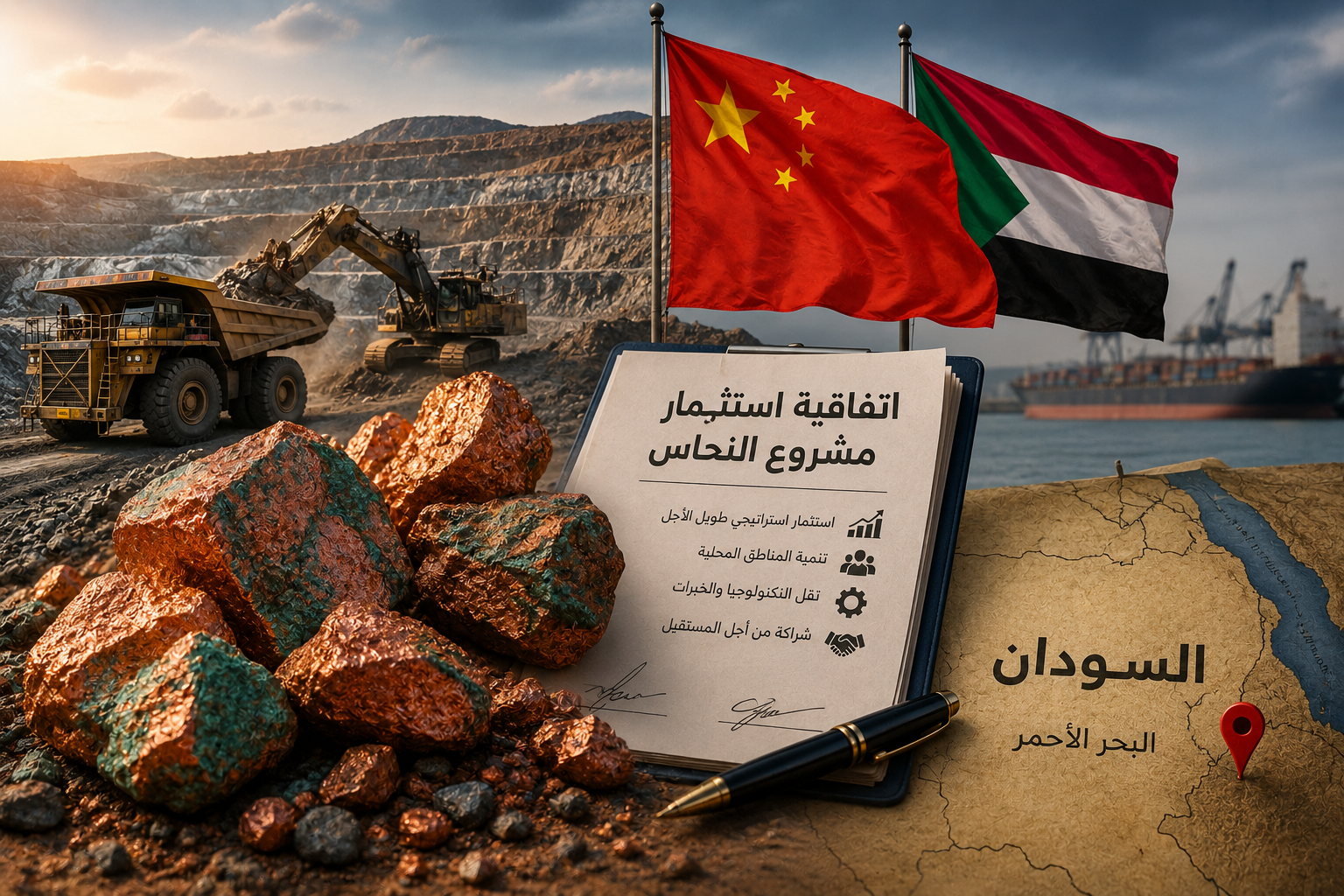 صفقة النحاس بين السودان والصين.. استثمار استراتيجي أم جدل حول ثروة المستقبل؟