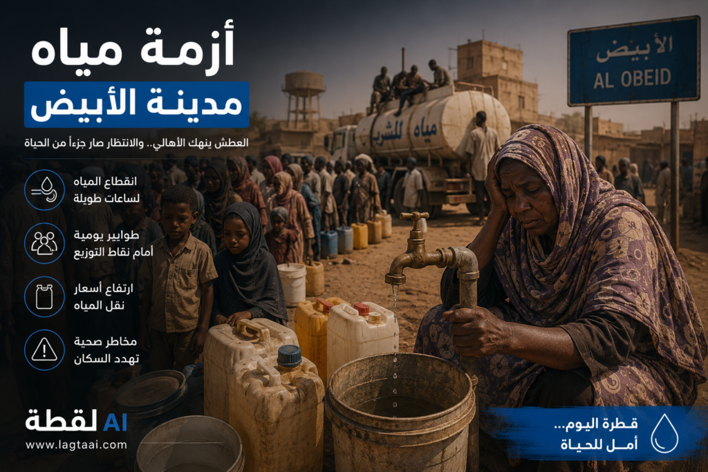 أزمة مياه مدينة الأبيض تتفاقم.. العطش يهدد مئات الآلاف وسط انهيار الإمدادات