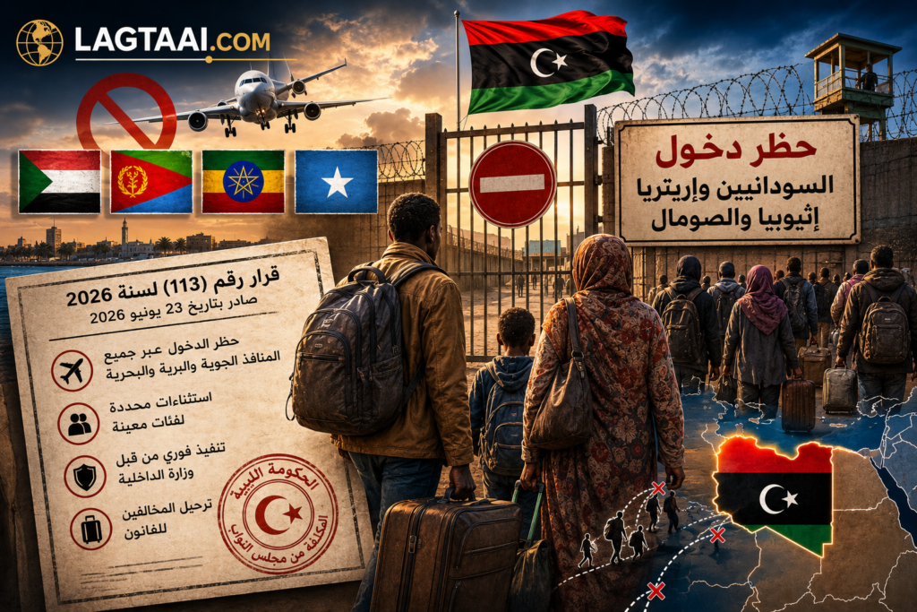 ليبيا تغلق أبوابها أمام السودانيين وثلاث جنسيات أفريقية أخرى.. قرار أمني يثير مخاوف إنسانية متصاعدة