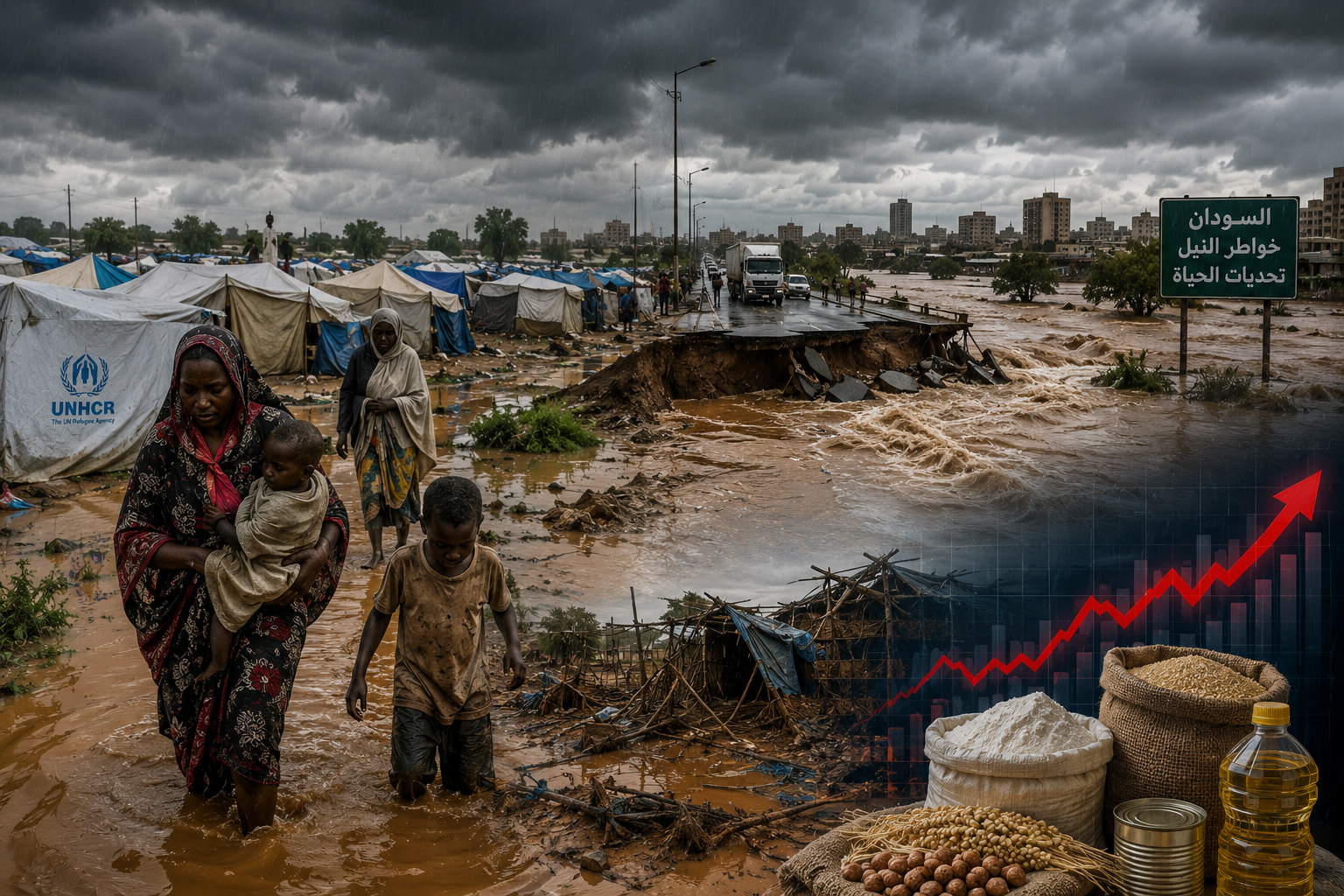 موسم الأمطار في السودان.. عندما تضاعف الكوارث الطبيعية أزمات الحرب والنزوح