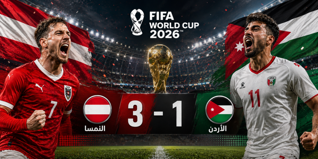 النمسا تنجو من مفاجأة الأردن بثلاثية متأخرة في مونديال 2026