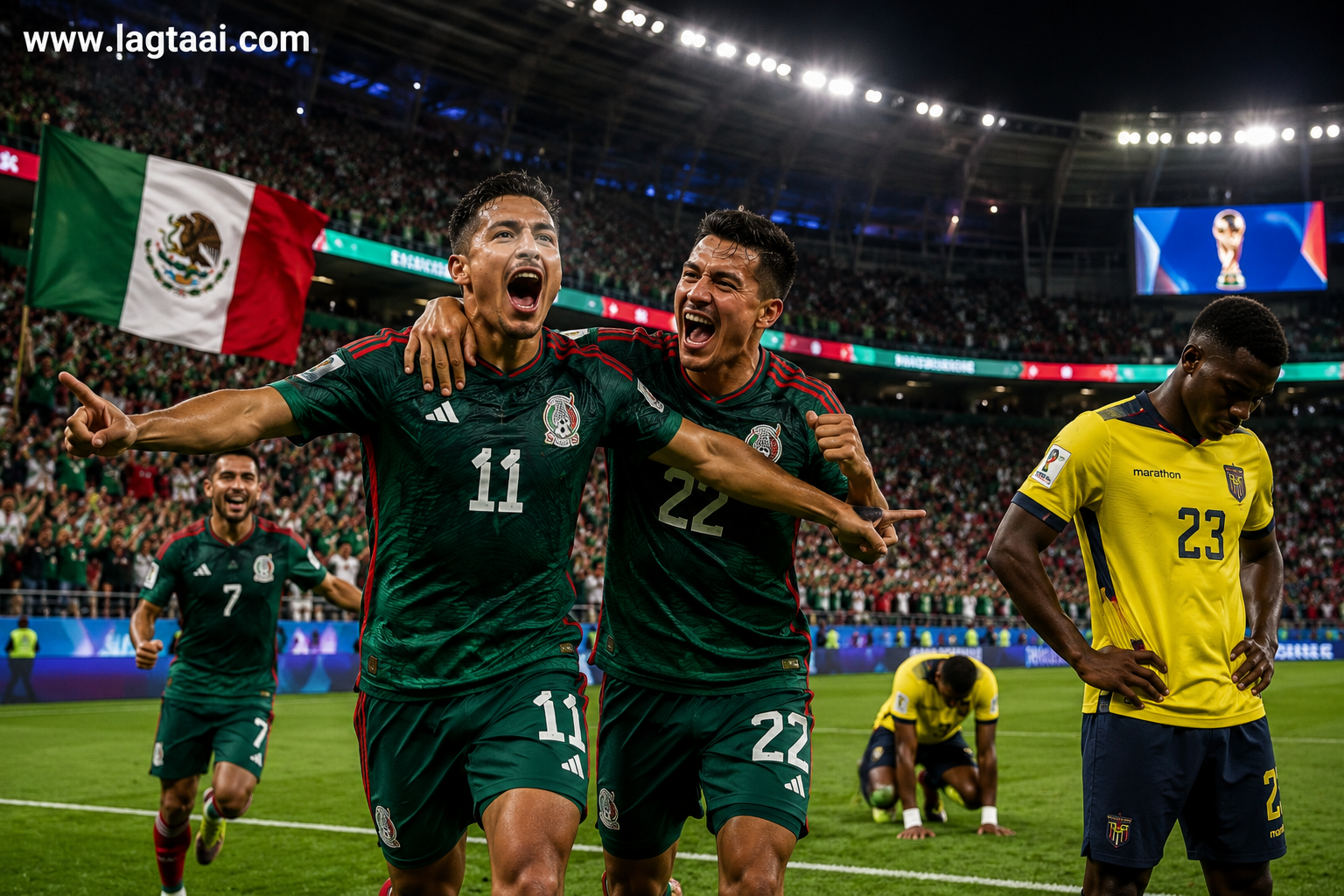 المكسيك تعبر الإكوادور بثنائية نظيفة إلى دور الـ16 بمونديال 2026