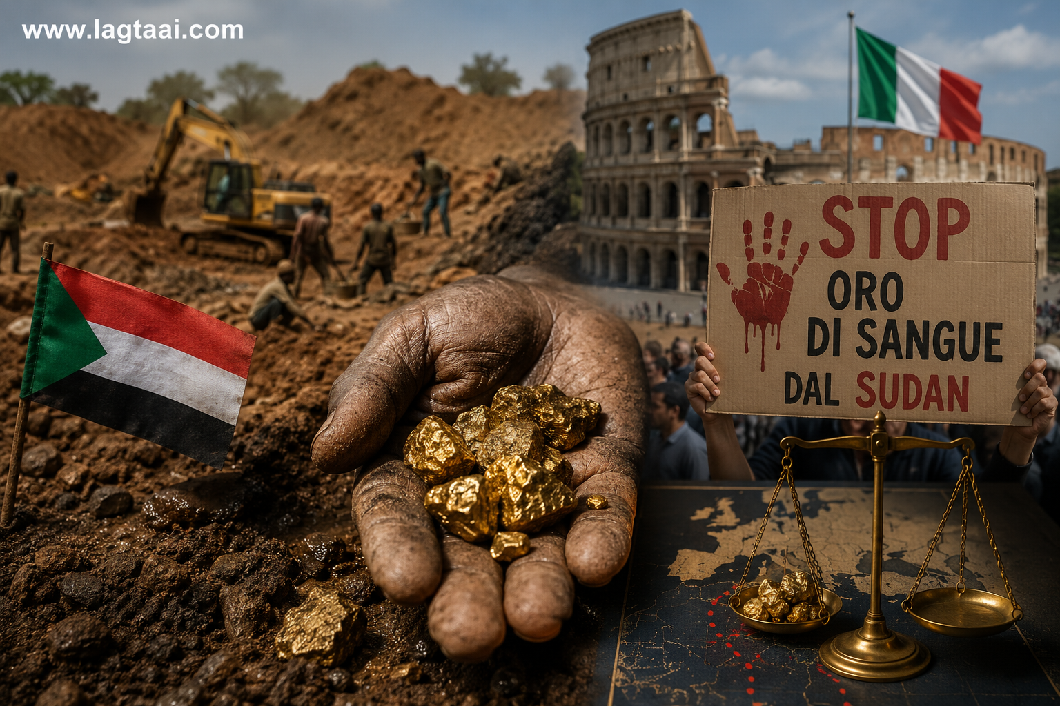الحملة الإيطالية المدنية ضد “ذهب الدم” السوداني